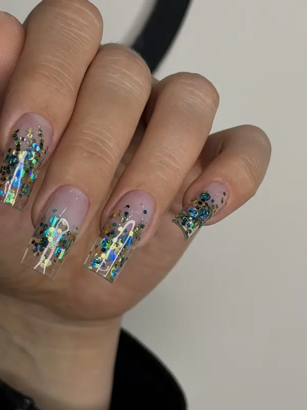 Конфетти глиттер маникюр, Краснодар ФМР