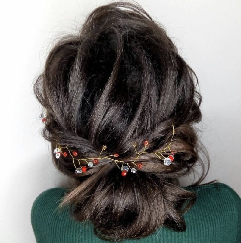 Золотая фольга на нюдовом маникюре, Краснодар ФМР